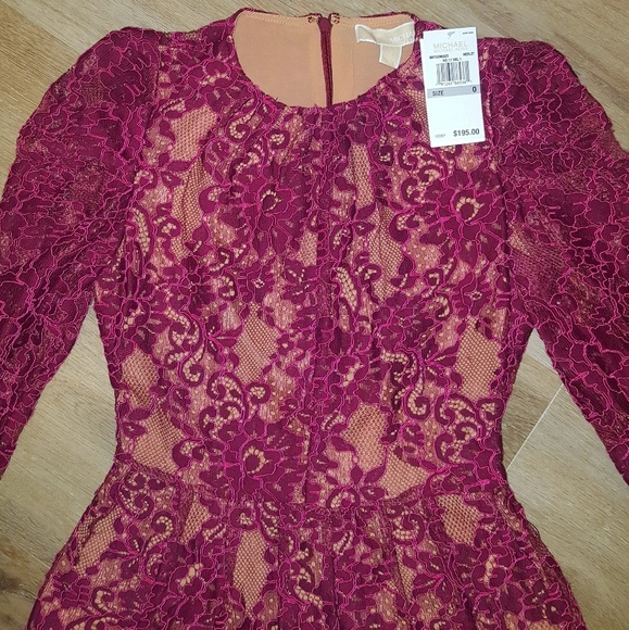 Michael kors Maroon & Pink lace Dress - Picture 5 of 8